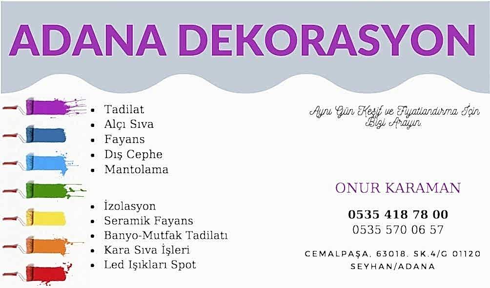 adana dekorasyon firması