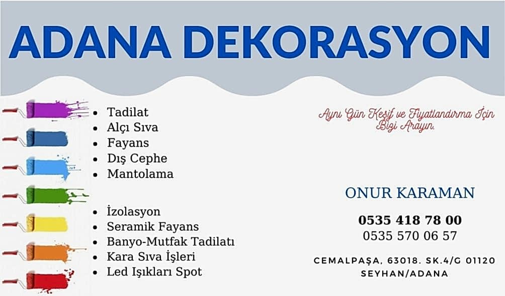 adana dekorasyon tadilatçısı